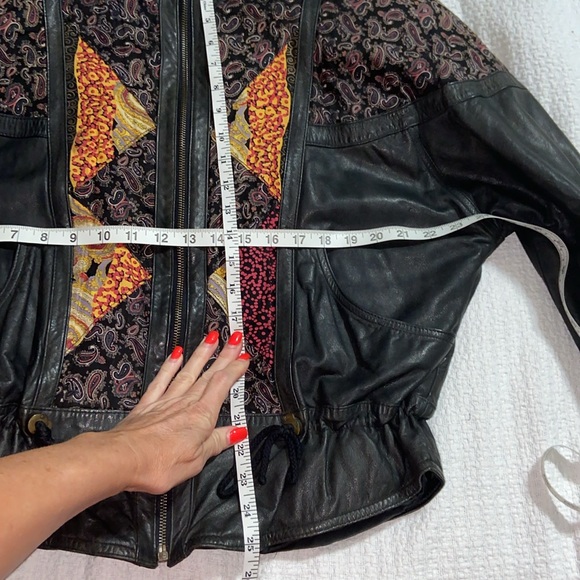 RARE HTF Vintage Euro Mond of California Leather fabric Jacket - Picture 13 of 16